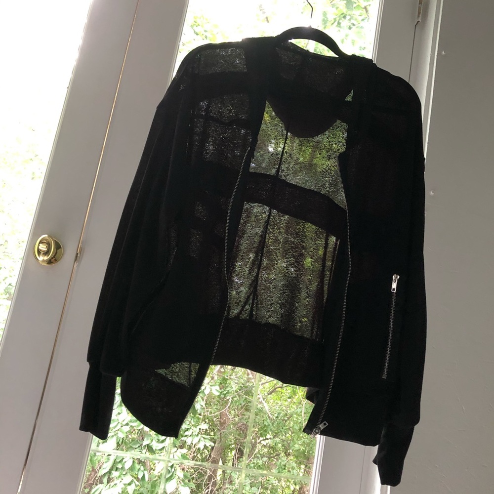 Sheer Crepe Hoodie - Picture 2 of 8